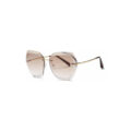 AEVOGUE Sunglasses For Women Oversized Rimless Diamond Cutting Lens Sun Glasses