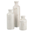 Sullivans Small Vase Set (Ceramic), Rustic Home Decor, Distressed White, Set of 3 Vases