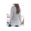Shuttle tree Long Sleeve Open Front Knitted Cardigan Sweater